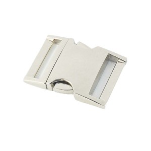 Side Release Buckle 20mm Zinc Alloy Silver Durable For Bags <b>Backpacks</b> Pet <b>Straps</b> - Product Image 3