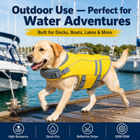 Gilet de sauvetage pour chien et chat, populaire, décoratif, avec sangle réfléchissante, boucle à dégagement rapide réglable, haute flottabilité, pour l'été et les activités aquatiques