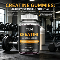 Gummies à la créatine, gummies pré-entraînement, boost pour la force et la croissance musculaire, 4 g de créatine monohydrate, vente directe d'usine