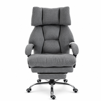 Chaise de bureau ergonomique réglable en hauteur, confortable, en tissu, pour le bureau à domicile