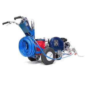 High-Pressure Airless Cold Paint Line Striper Double Guns Road Marking Machine Parking Spaces New Condition Engine Pump Core