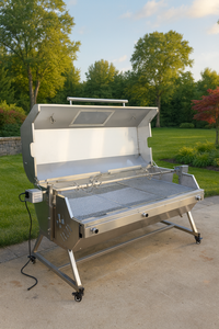 <span class=keywords><strong>Parrilla</strong></span> de barbacoa de cocina al aire libre con asador de gas, estilo carbón Santa Maria, acero inoxidable, altura ajustable - Product Image 3