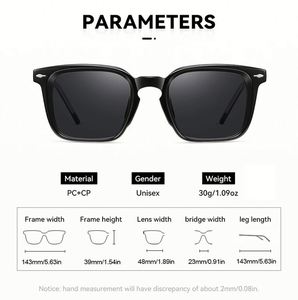 Lunettes de soleil polarisées carrées personnalisées pour hommes et femmes, protection UV400, monture TR90, idéales pour la conduite - Product Image 4