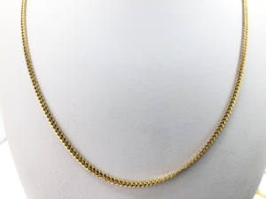 BMZ Cổ Điển Figaro 60*0.2CM Chân Không Tuyên Bố Chuỗi Mạ Vàng 24 <span class=keywords><strong>Inch</strong></span> Men <span class=keywords><strong>Gold</strong></span> Cube Rắn Hộp Vòng Cổ - Product Image 4