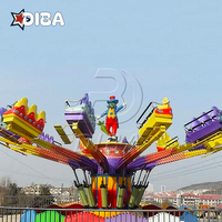 Manège mécanique populaire pour fêtes foraines en plein air, machine à sauts rotative, jeu de carnaval, puissance 65KW, capacité 36P, charge 100-500kg