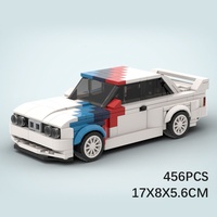 Blocs de construction MOC compatibles 53544 Blanc E30, cadeau éducatif, voiture de course DTM, briques de construction en plastique tricolores, jouets