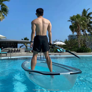 高品質2人乗りクリアカヤック、輸入ポリカーボネート樹脂製、ウォータースポーツ用カヌーカヤック - Product Image 1