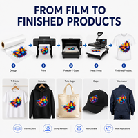 Film de transfert thermique DTF lavable au toucher doux pour vêtements, rouleau de transfert PET 30cm/60cm pour presse à chaud, compatible Epson DTF