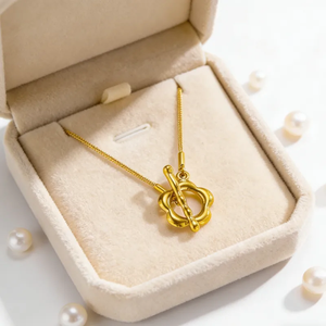 Elegante Collar de Acero Inoxidable 304 Chapado en Oro de 18K con Diseño de Flor Hueca de Cinco Pétalos y Cadena de Serpiente Hipoalergénica con Cierre OT para Mujer - Product Image 2