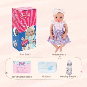 Poupées <span class=keywords><strong>Reborn</strong></span> Babeside Terry, 40 cm (16 Pouces), Corps Entier en Silicone, Réalistes pour Bébés Filles, NOUVELLES - Product Image 6