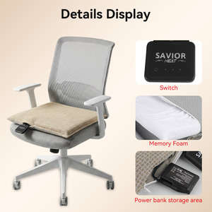 Op maat gemaakte logo buiten evenement duurzame warme pad gewatteerde ergonomische waterdichte 5V USB-aangedreven nano zilver verwarmingssysteem bulk stoel - Product Image 5