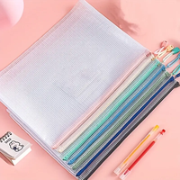 Pochette transparente légère en PVC réutilisable pour examens, directement de l'usine, pour manuels scolaires, cahiers et feuilles volantes
