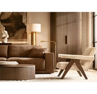 Moderner Design-Wohnzimmertisch Aus Massivholz, Hochwertiger Luxus-Runder Couchtisch