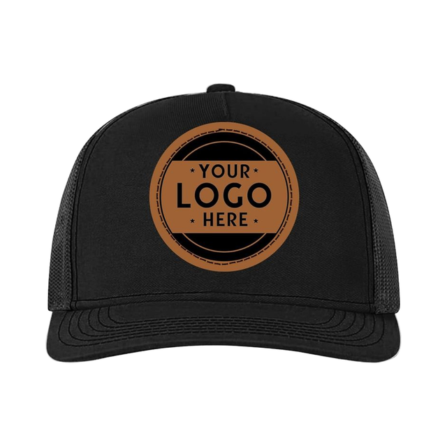 Custom 3D Embroidery Mesh Baseball Cap with Leather Patch, Personalized Logo Text Summer Gift Hat for Unisex Adults Men Women