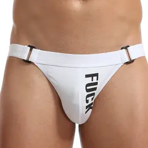 Roupa interior masculina preta sexy, roupa íntima, com tira jockstrap