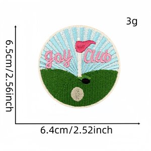 Vente flash : Patchs brodés à l'ordinateur, série rose, à repasser, sur le thème du golf, pour les clubs <span class=keywords><strong>de</strong></span> golf - Product Image 4