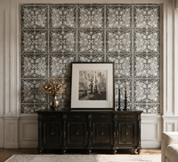 Plaque de plafond décorative en PVC gaufré style étain antique pour salon, hôtel, bureau