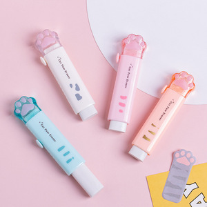 4 Pcs Taille-crayon et gomme rétractable en forme de patte de chat Taille-crayon Kawaii Fournitures scolaires pour enfants - Product Image 4