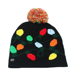 LED giáng sinh dệt kim <span class=keywords><strong>hat</strong></span> ánh sáng lên Xmas Beanie cap unisex mùa đông Beanie Áo len <span class=keywords><strong>hat</strong></span> với đầy màu sắc LED cho Giáng sinh năm mới - Product Image 5