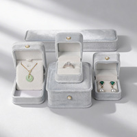 Boîtes cadeaux de luxe en velours pour bijoux avec boucle en perle, emballage de haute qualité pour ensemble de bijoux, boîte cadeau pour la Saint-Valentin