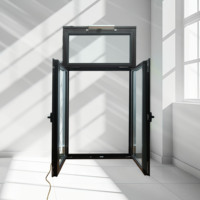 Fenêtre électrique à rupture de pont thermique en aluminium, oscillo-battante, isolée et insonorisée, avec transom