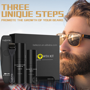 Luxfume Sérum activateur de soin de la barbe pour homme de haute qualité, vaporisateur frais, kit de croissance de la barbe <span class=keywords><strong>Dermaroller</strong></span> pour homme - Product Image 3