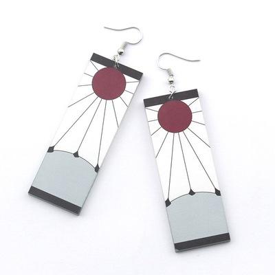 Tanjiro Hanafuda Earrings for Anime Cosplay Daily Life