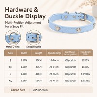 Collier pour chien en cuir avec motif de patte, collier de cou tendance pour animaux de compagnie de petite et moyenne taille, chiens et chats
