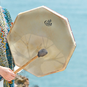 SUCCESS Tamburi Sciamanici Rotondi Fatti a Mano 40-60cm a Basso Prezzo con Pelle di Capra Naturale, Percussioni Premium con Borsa e Battente - Product Image 4