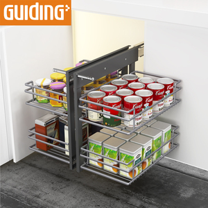 Steel Kitchen Cabinet Door Tray Organizer Hardware Nano Spray Plating Magic <strong>Corner</strong> Storage <strong>Basket</strong> for Kitchen <strong>Corner</strong> - Product Image 6