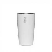 MiiR Tasse à café isotherme de luxe en acier inoxydable 12 oz blanche, isolation thermique >24h, portable, idéale comme cadeau d'affaires
