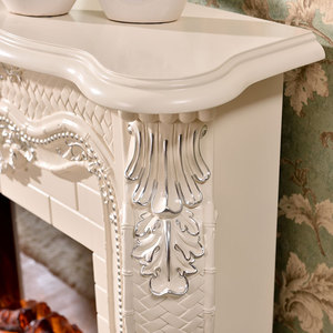 Elegante Chimenea de Madera Tallada de Estilo Moderno, Independiente para Interiores, para Sala de Estar, Hotel, Villa, con Control Remoto, OEM, ODM - Product Image 5