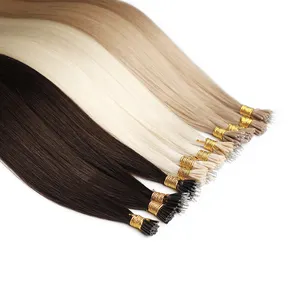 100 % Keratin Top Qualität 20 Zoll Vietnam Ultraflach High-End Voll-I-Spitze menschliches Haar Remy-Verlängerungen Großhandel