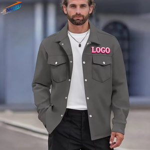 Giacca Bomber da Uomo Slim Fit con Doppia Tasca, Stampa a Cuore, Stile Streetwear <span class=keywords><strong>Trendy</strong></span>, Colletto a Risvolto, Collezione 2026 - Product Image 1