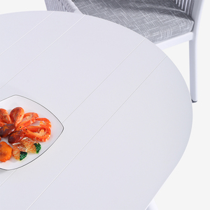 Mobilier d'extérieur, ensemble de salle à manger, chaises en rotin, table et chaises de jardin, table à cadre en <span class=keywords><strong>aluminium</strong></span> et meubles en rotin - Product Image 5