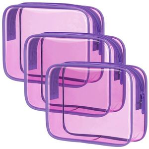 Fashionable Transparent PVC Toiletries <b>Case</b> Zipper Closure Waterproof <b>Makeup</b> Bag Travel Luggage Storage Custom Logo - Product Image 1