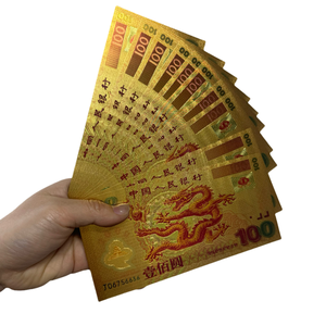 Tùy Chỉnh Trung Quốc Rồng 100 <span class=keywords><strong>Polymer</strong></span> Ngân Hàng Ghi Chú Vàng Lá Nhựa Tiền Giấy Cho Bộ Sưu Tập Và Quà Tặng - Product Image 6