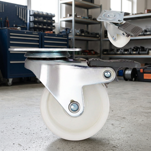 2 Inch Plate Casters with Brake 30-60kg Load Capacity Industrial Design for Furniture & Equipment-<b>Outdoor</b> & School Use - Product Image 3
