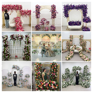 LEDA Artículos para Eventos de Boda, Camino de Mesa de Rosas Rojas Artificiales, Modelo Clásico Hecho a Mano - Product Image 6