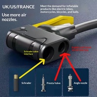 Pompe à main haute pression 4OEM en aluminium + ABS, gonfleur électrique pour vélo, pompe à vélo 130-160 PSI, adaptateur de valve pour vélos