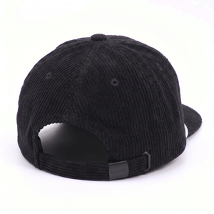 Casquette en velours côtelé non structurée à 5 panneaux avec logo brodé personnalisé OEM et fermeture snapback à cordon - Product Image 5
