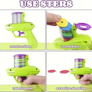 Zenidoo L-448 Pistola de Juguete Interactiva Moderna de Plástico con 15 Discos de Espuma - Divertida Pistola de Repollo para Gatos y Perros con Diseño de Dibujos Animados para Caza y Persecución - Product Image 3