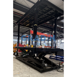 Plate-forme hydraulique d'ascenseur <span class=keywords><strong>de</strong></span> ciseaux <span class=keywords><strong>de</strong></span> deux voitures avec le toit pour soulever le véhicule en haut - Product Image 4