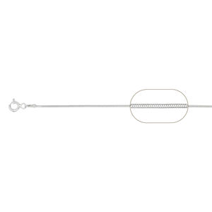 Croma Catene S.r.l. Collar Cardano de Plata de Ley 925 Italiana de Alta Calidad, Diseño de Cobra, Tratamientos Galvánicos, Ecológico - Product Image 1