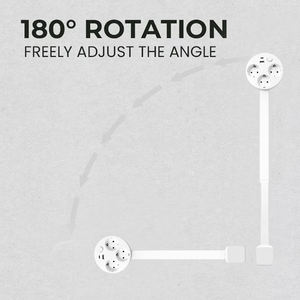 Adaptador de Enchufe Extensible Giratorio 180° Estándar Europeo 2026 para Uso Doméstico y en Hoteles, Ideal para Áreas de Difícil Acceso - Product Image 5