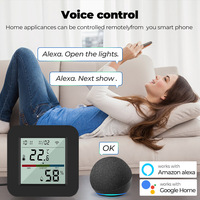Control Remoto Universal Inteligente con Wi-Fi e Infrarrojos Graffiti, Sensor de Temperatura y Humedad con Batería, Control por Aplicación, Uso en Interiores del Hogar