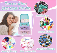 Boîte cadeau en carton réutilisable avec logo personnalisé, boîte de rangement pour jouets de poupée pour enfants, emballage en papier