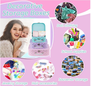 Custom LOGO Reusable Cardboard Suitcase Gift <strong>Box</strong> Kids Doll Toys Storage Packaging <strong>Paper</strong> <strong>Box</strong> - Product Image 5