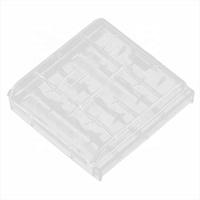 Boîte de rangement en plastique PP pour piles Cunvae AAA AA 4 emplacements pour LR03 LR6 R03 R6 R03P R6P UM-4 UM-3