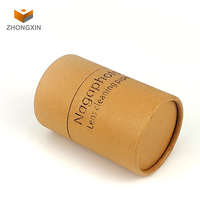 Boîte d'emballage cadeau de thé de tube de cylindre de papier de carton recyclé imprimé coloré de logo personnalisé